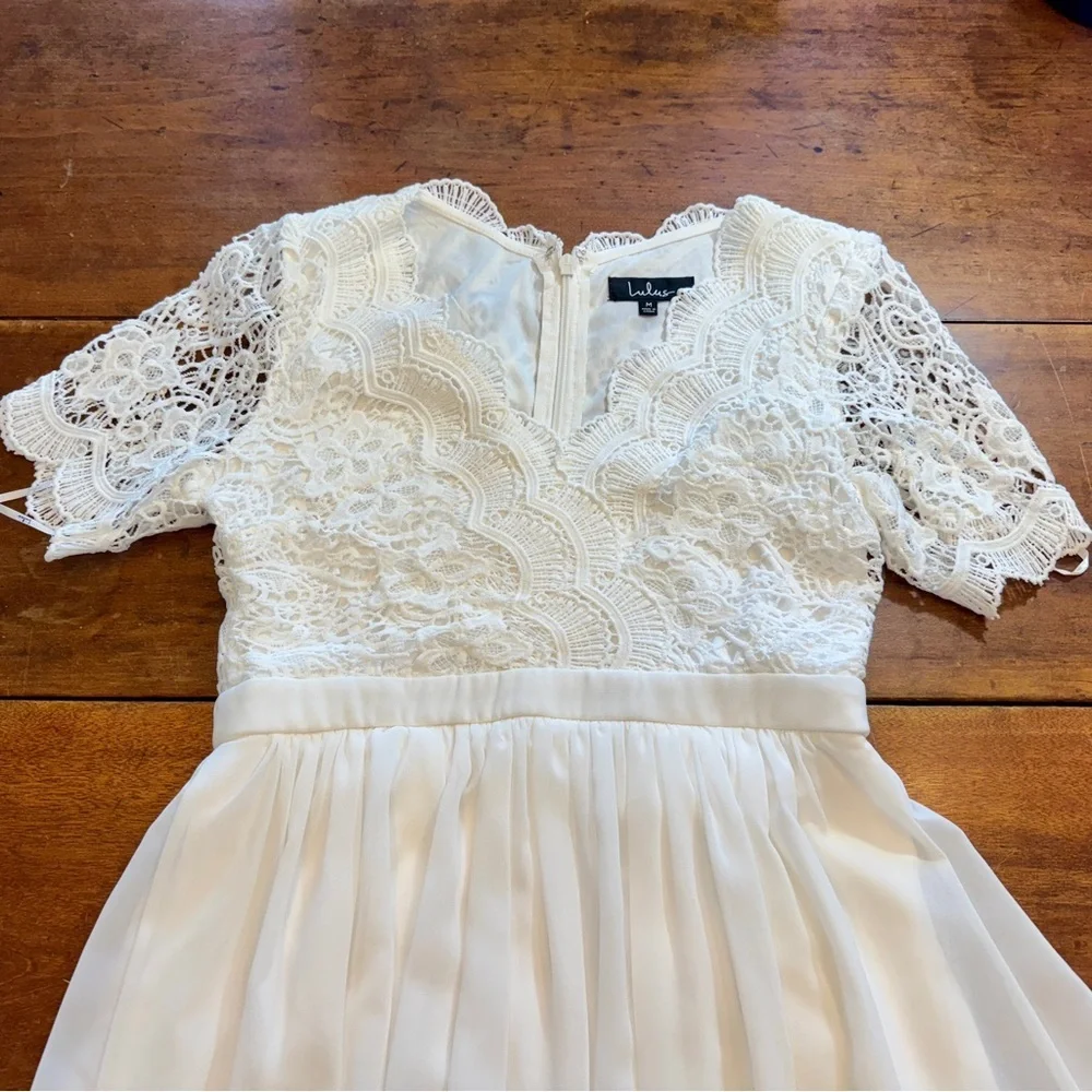 Lulu's White Lace Mini Dress - Picture 3 of 8